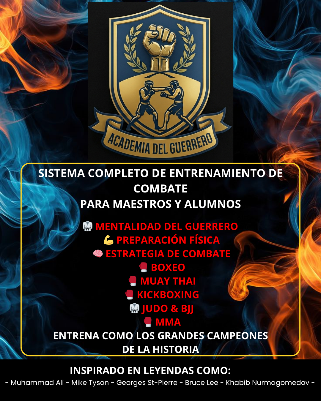 Academia Del Guerrero | Sistema Profesional de Entrenamiento para Artes Marciales